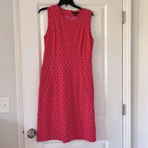 Lands End size 10 Tall fitted knee length dress.